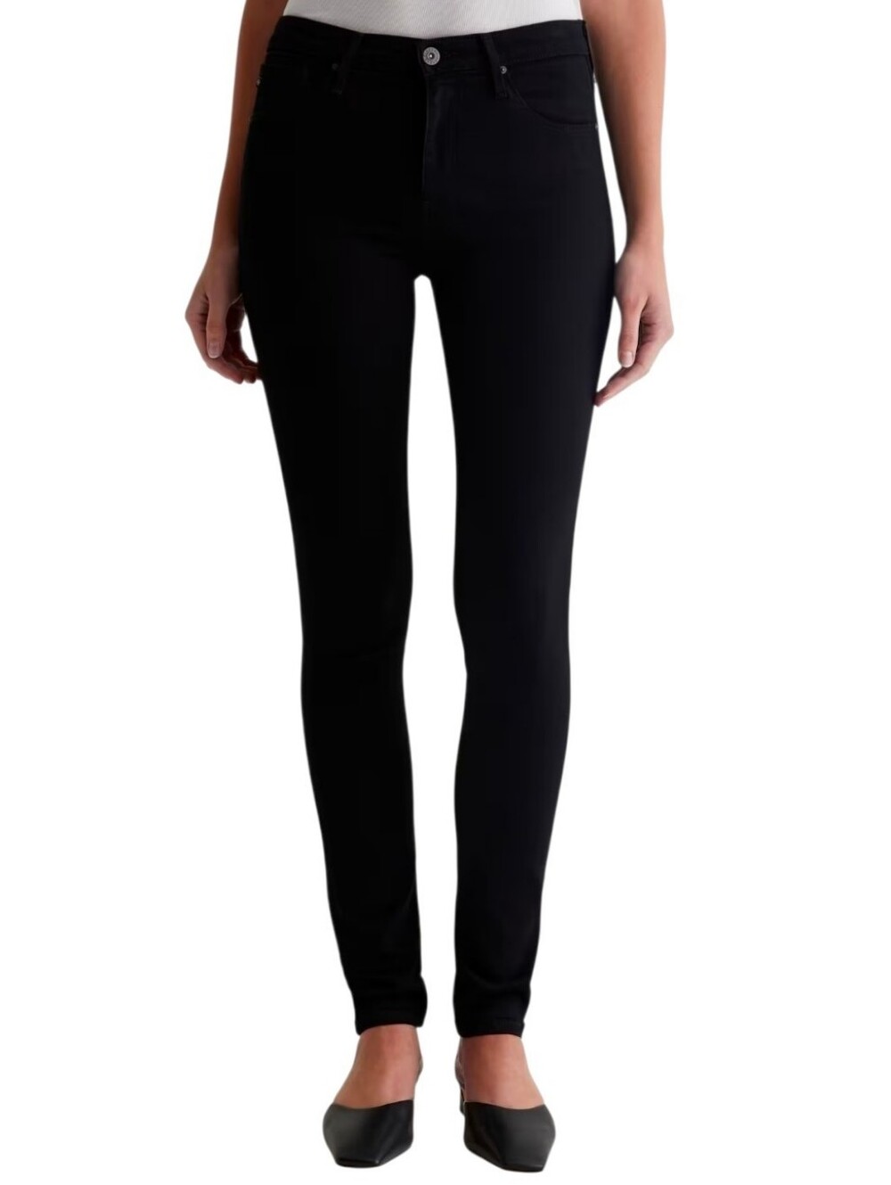 AG Adriano Goldschmied Prima Cigarette Leg Jean Mid-rise Black Super Stretch 27